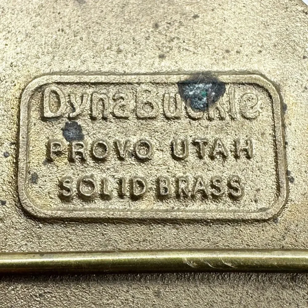 Vintage Dyna Buckle CEI Environmental Services Solid Brass Belt Buckle ✨